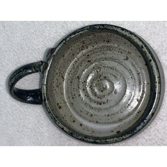 2 Mugs Studio Art Pottery Marked J.P.G. Hand Thrown Abstract Design Stoneware - Picture 5 of 14